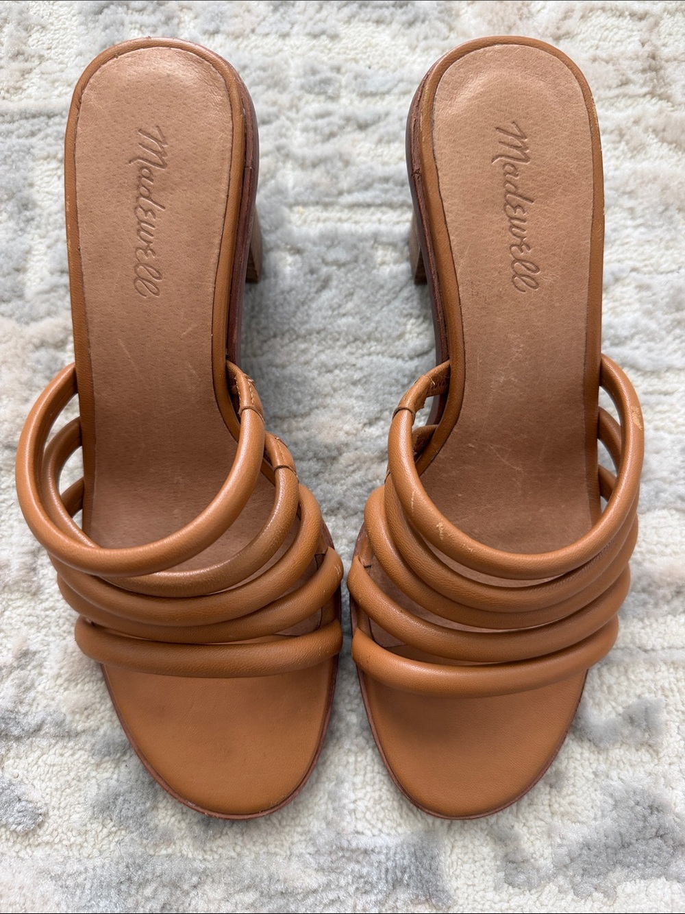 Madewell Tan Strappy Heeled Sandals